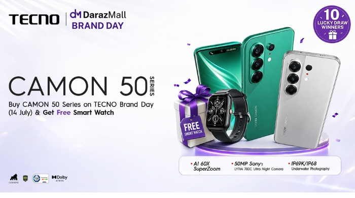 TECNO Brand Day on Daraz Brings Up to 14% Off on 14 July